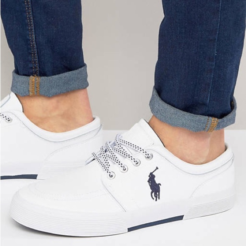 Polo Ralph Lauren Faxon Low Sport Leather Sneaker - Size 8